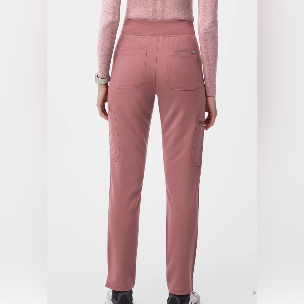Figs Chalk Pink Yola High Waisted Scrub Pants